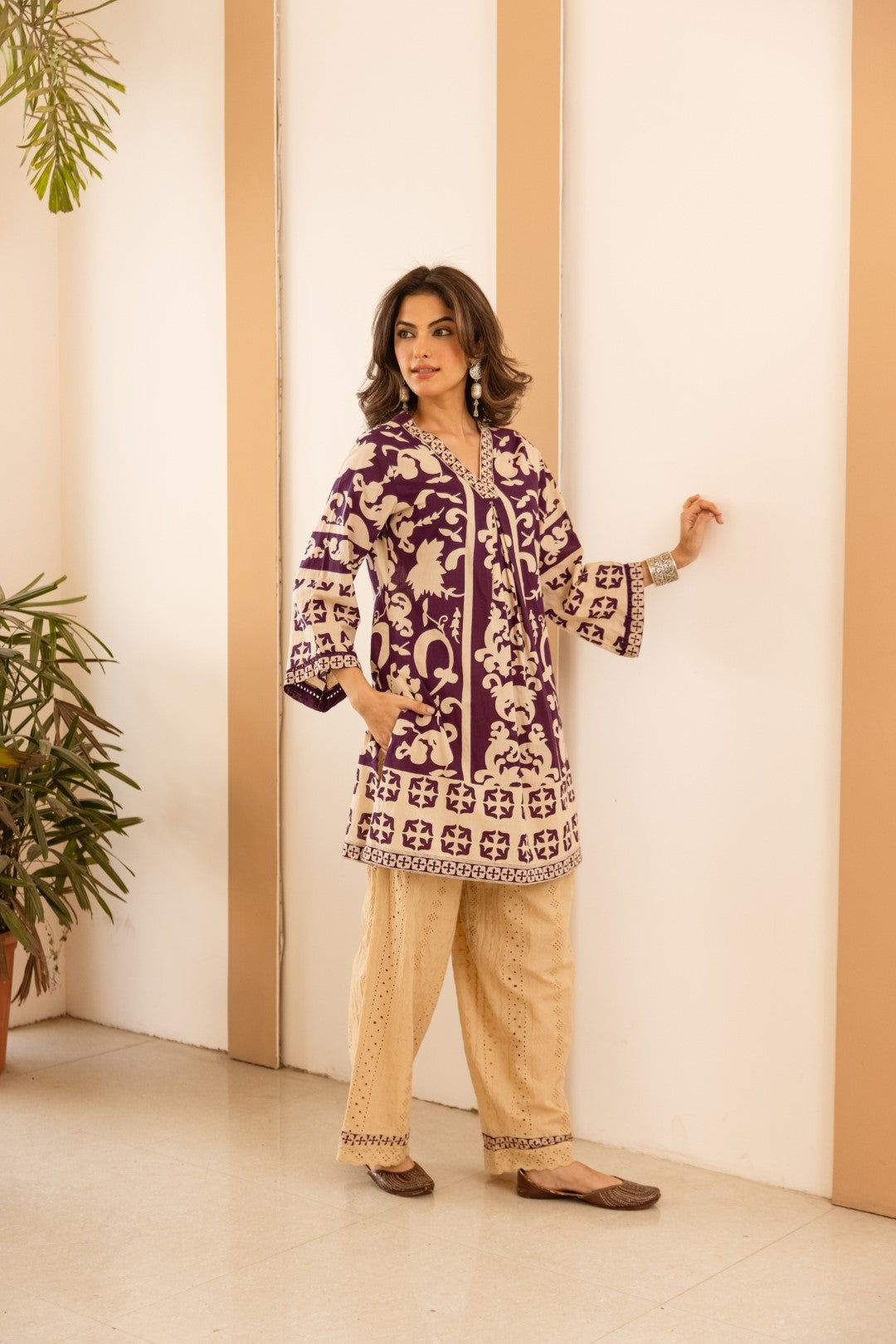 Karen mardi printed cotton co-ord set