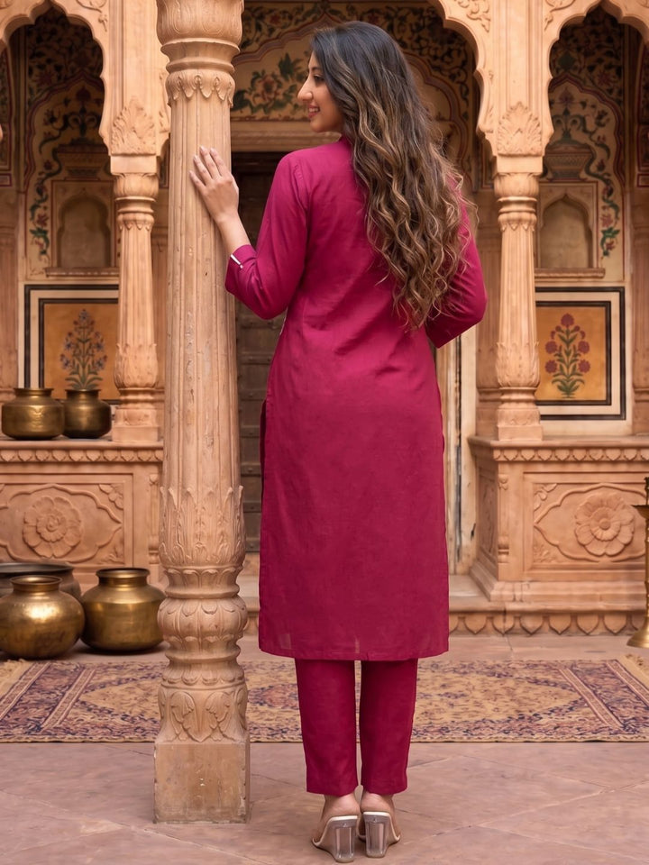 Nabha Rose Embroidered Kurta Pant Set