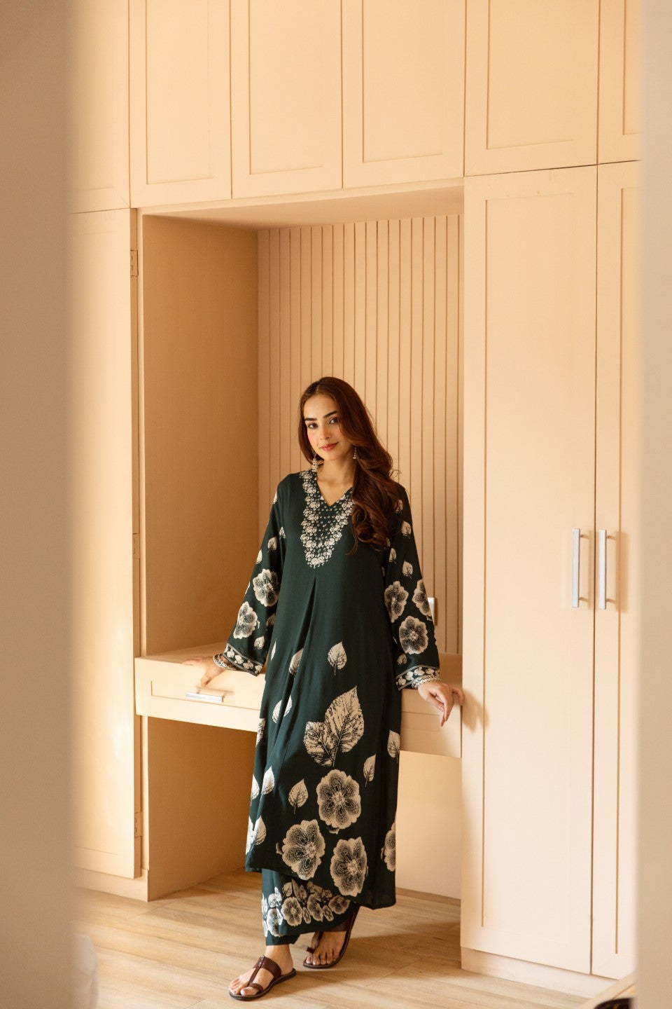 Karen pacific printed cotton kurta pant set