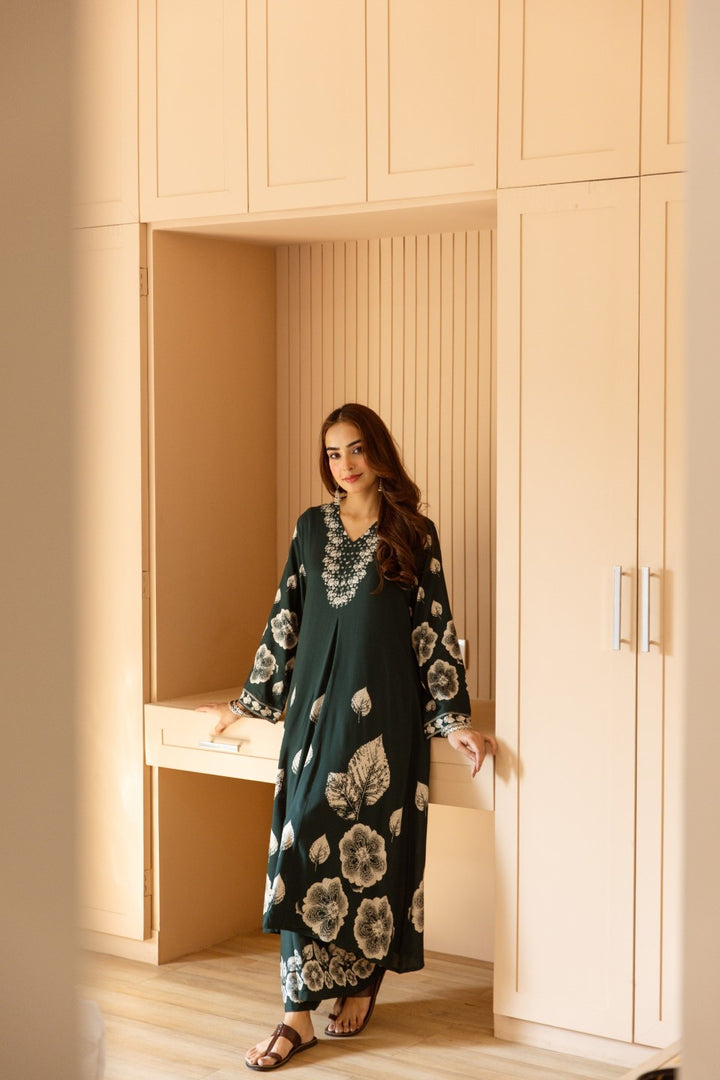 Karen pacific printed cotton kurta pant set