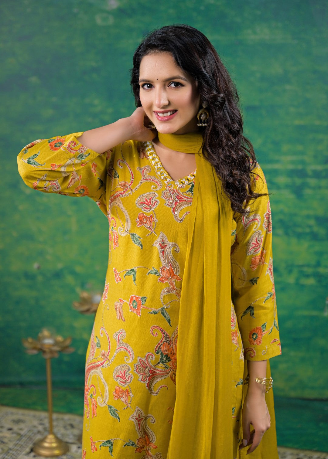 Shanti Sunrise Printed Work Suit Set