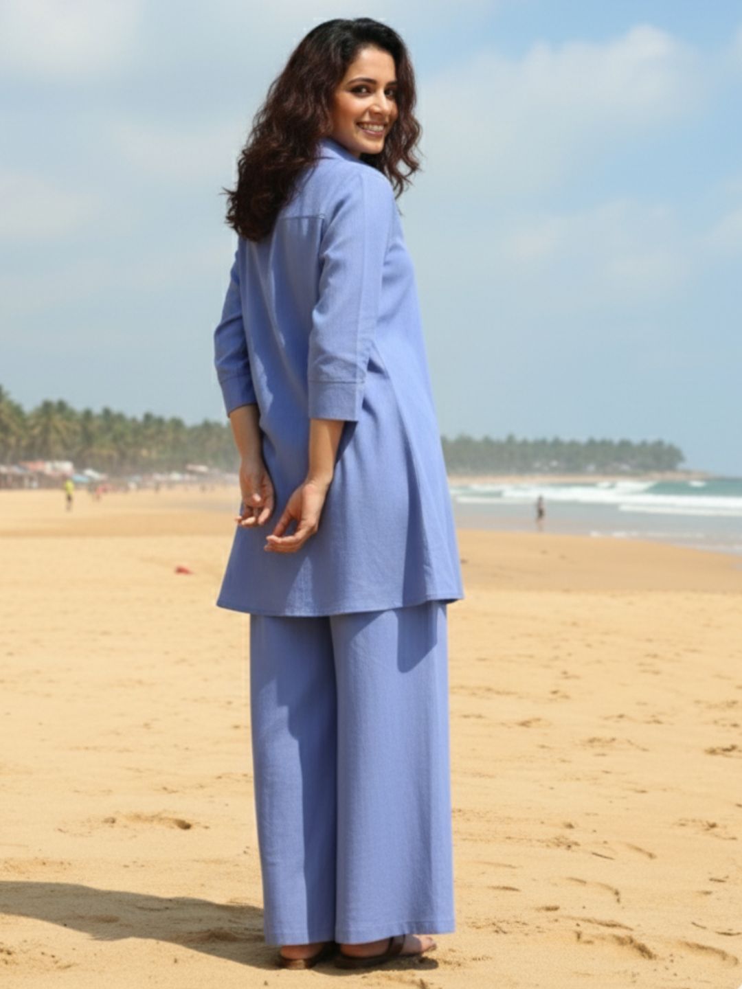 Colba Ocean Cotton Embroidery Co-ord Set