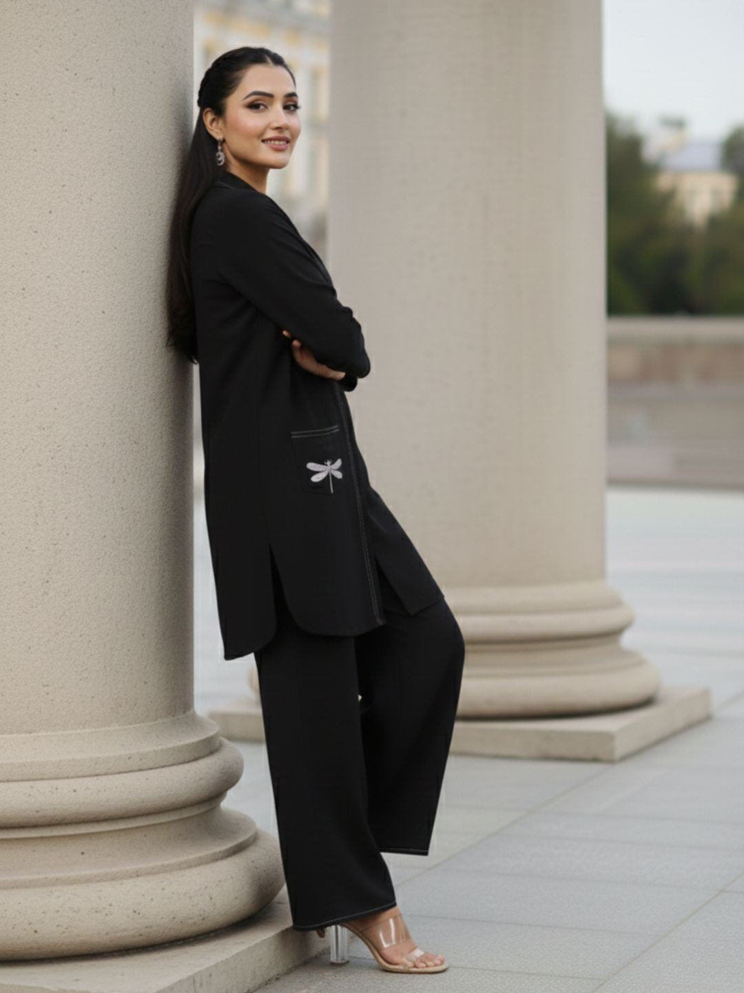 Jayti onyx Butterfly Cotton Co-ord Set