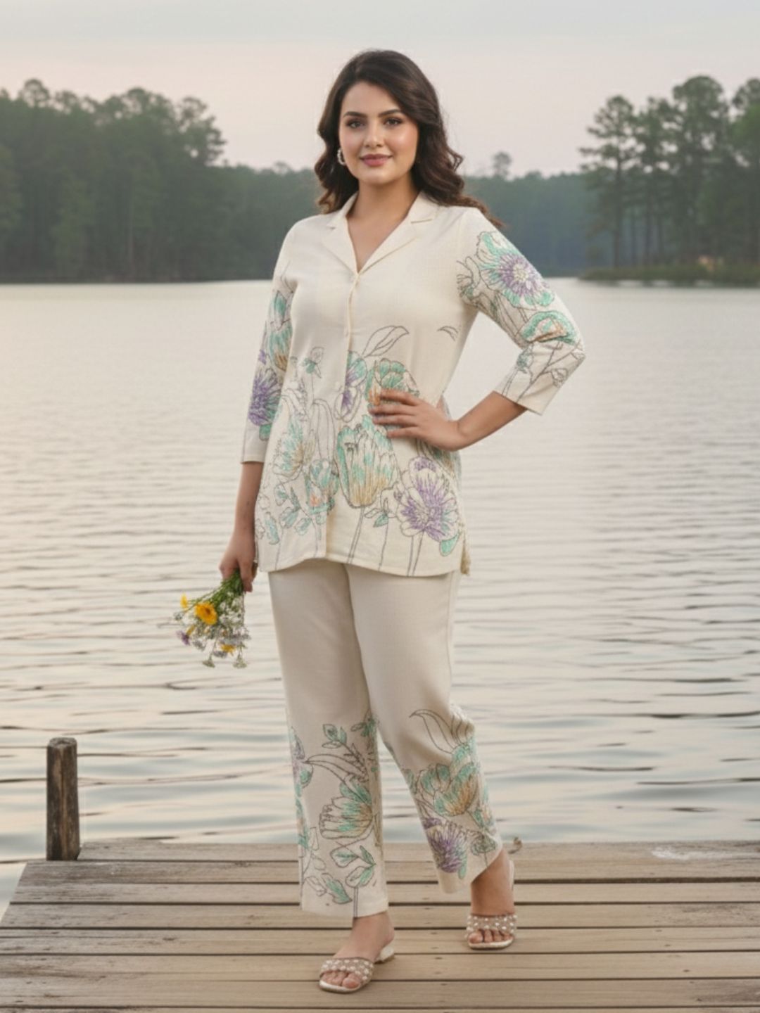 Hardik Snow Printed Cotton Co-ord Set