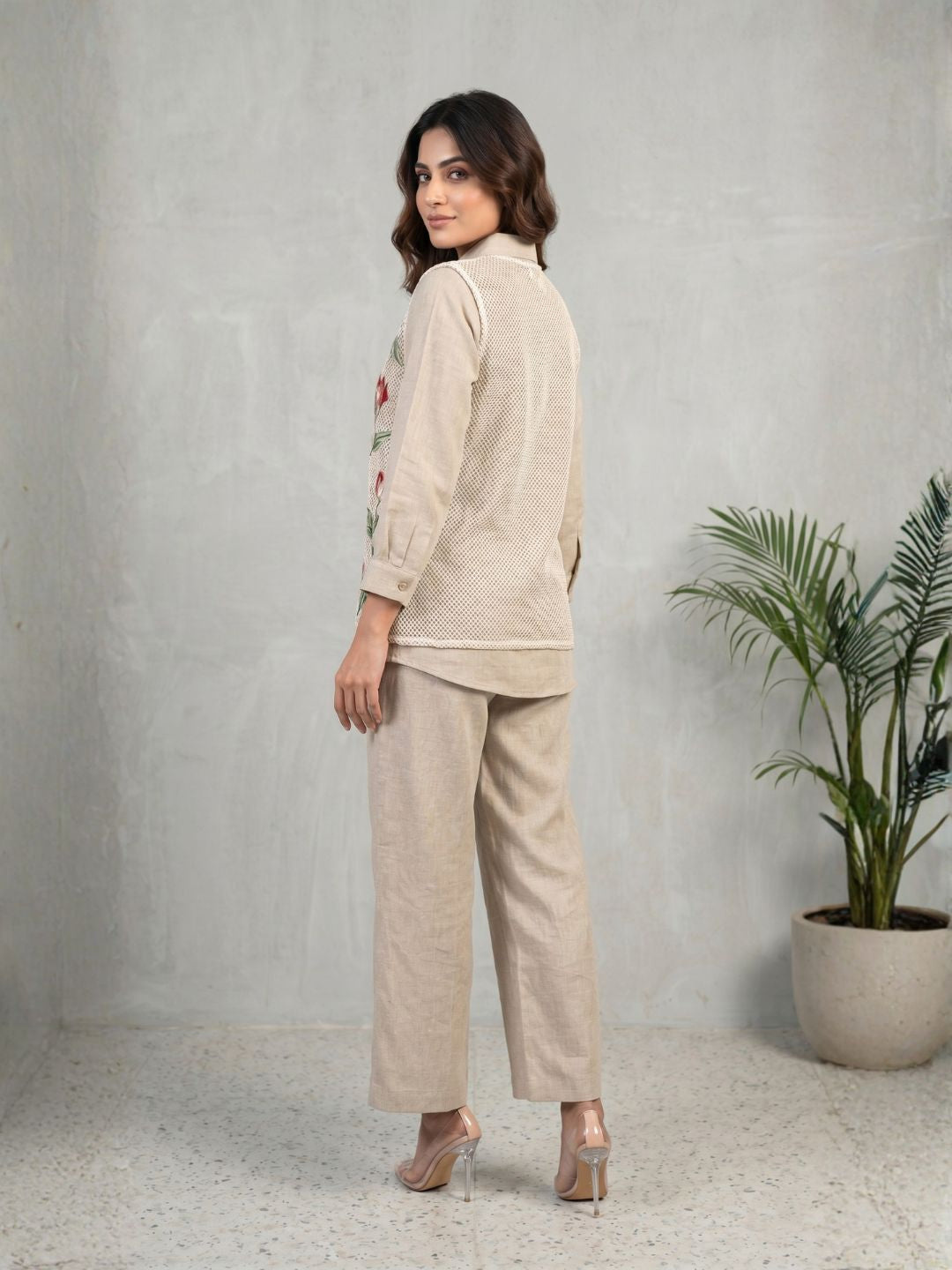 Sushi tuscan embrodiery jacket co-ord set