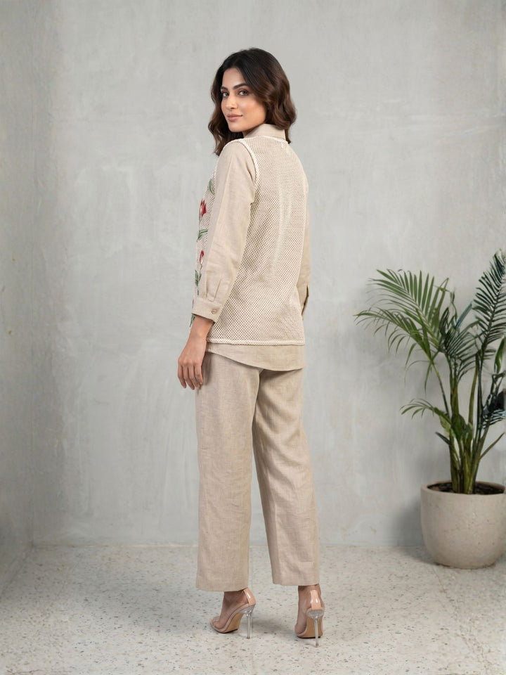 Sushi tuscan embrodiery jacket co-ord set