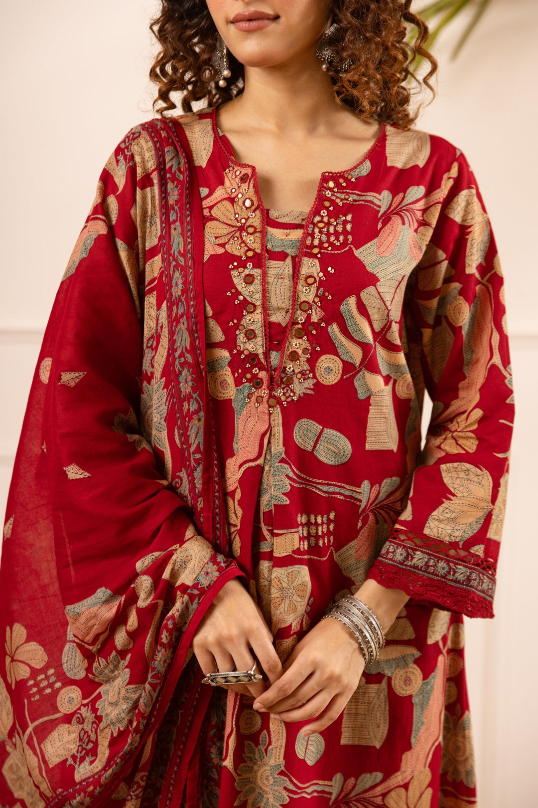 Karen barn printed cotton suit set