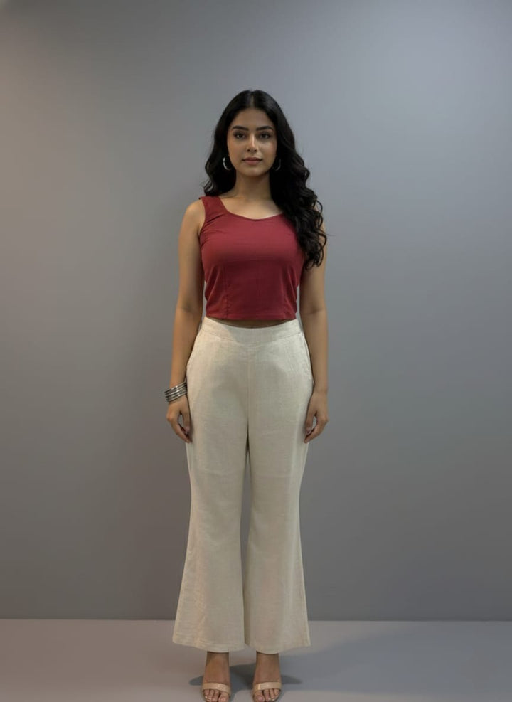 Drona pearl embroidery cotton 3 pc co-ord set