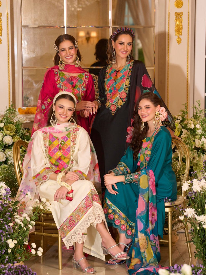 Nazia angel embroidery lawn suit set