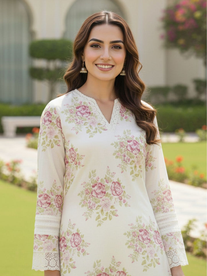 Tiara vanilla cotton co-ord set