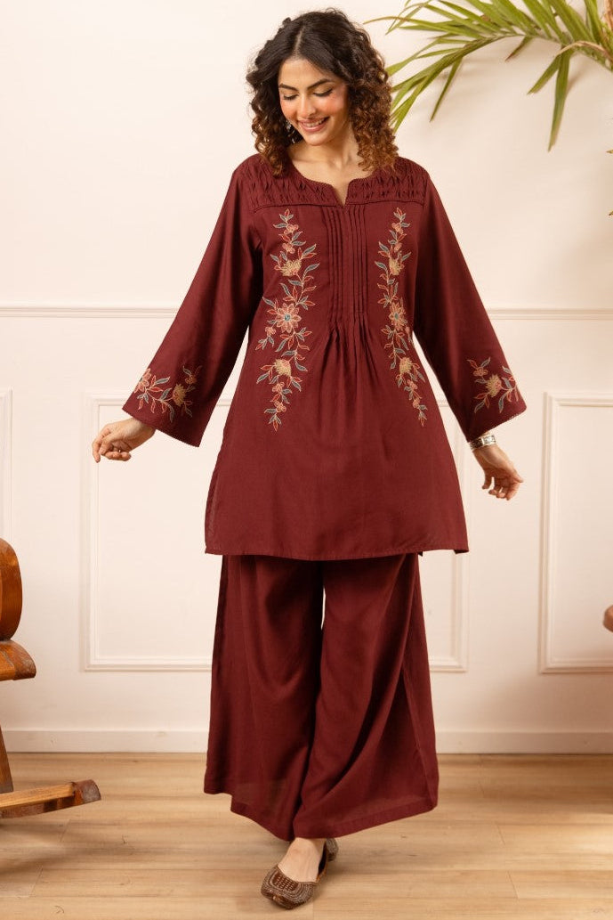 Karen Jam embroidery Cotton Co-ord Set