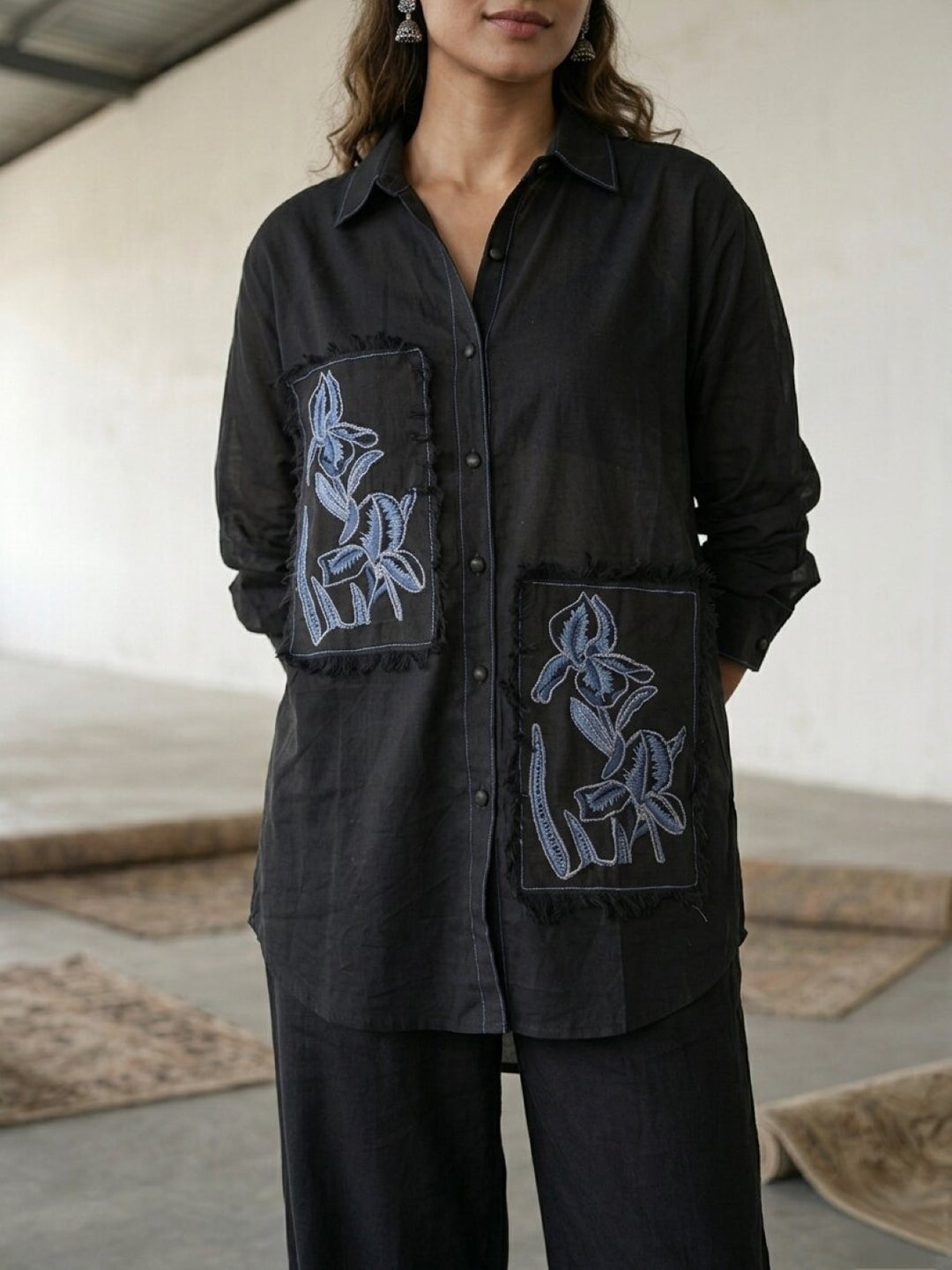 Swades spot embroidery cotton co-ord set