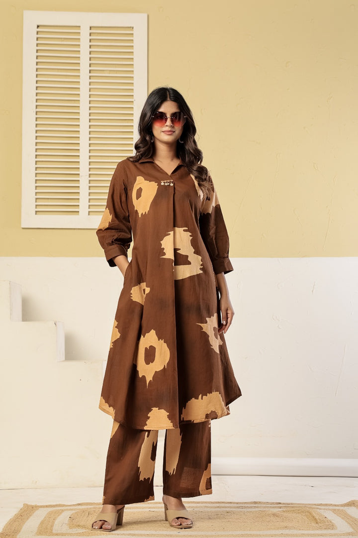 Poppi Caramel cotton Co-ord Set