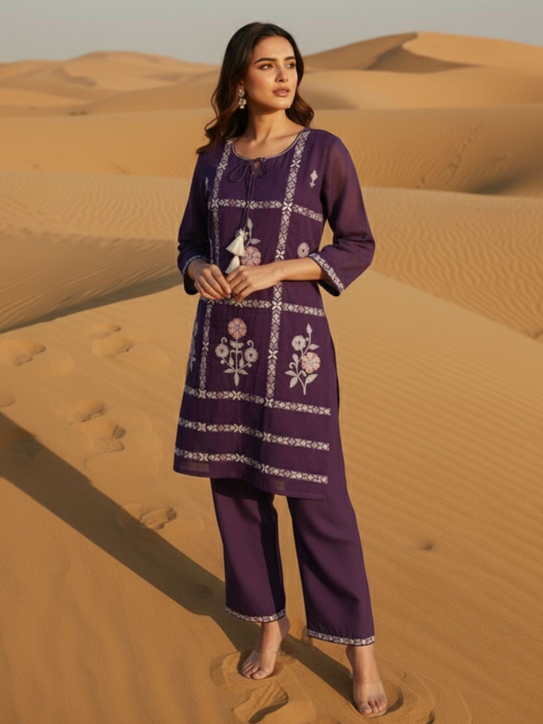 Parikrama Orchid embroidery co-ord set