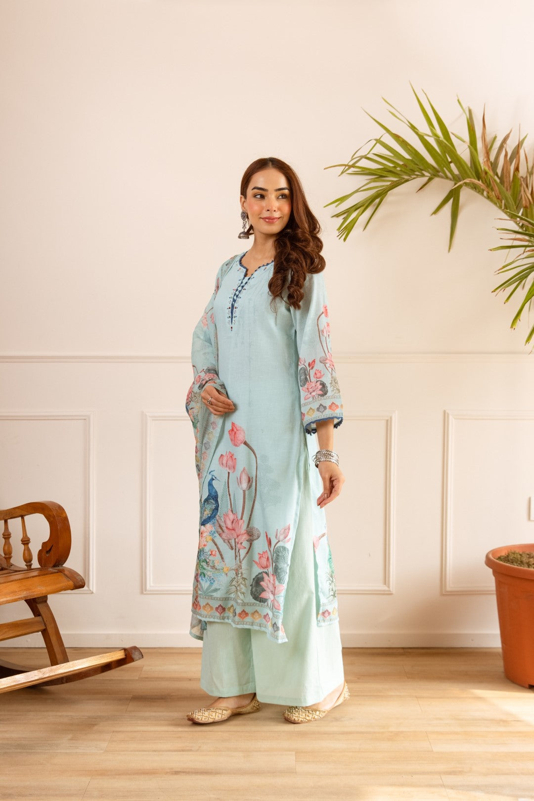 Karen vivid cotton suit set