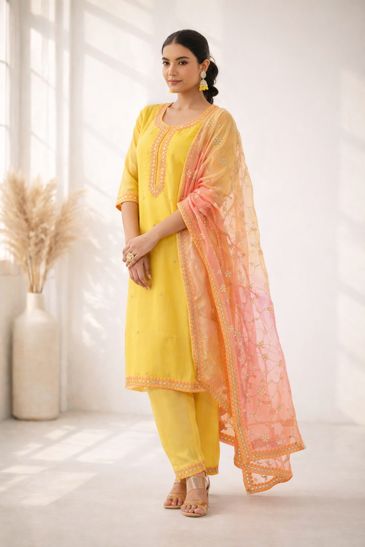 Anila Sunshine Full Work Suit Set