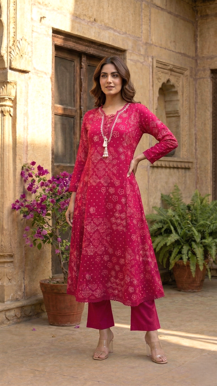 Vairagi Candy Printed Work Suit Set