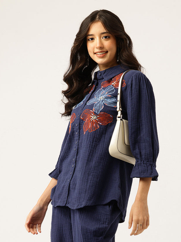Purna Cadet Embroidery Cotton Co-ord Set