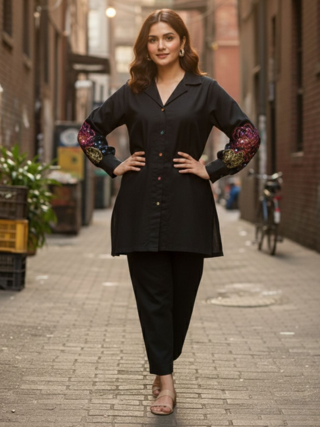 Niharika Onyx Handwork Co-ord Set