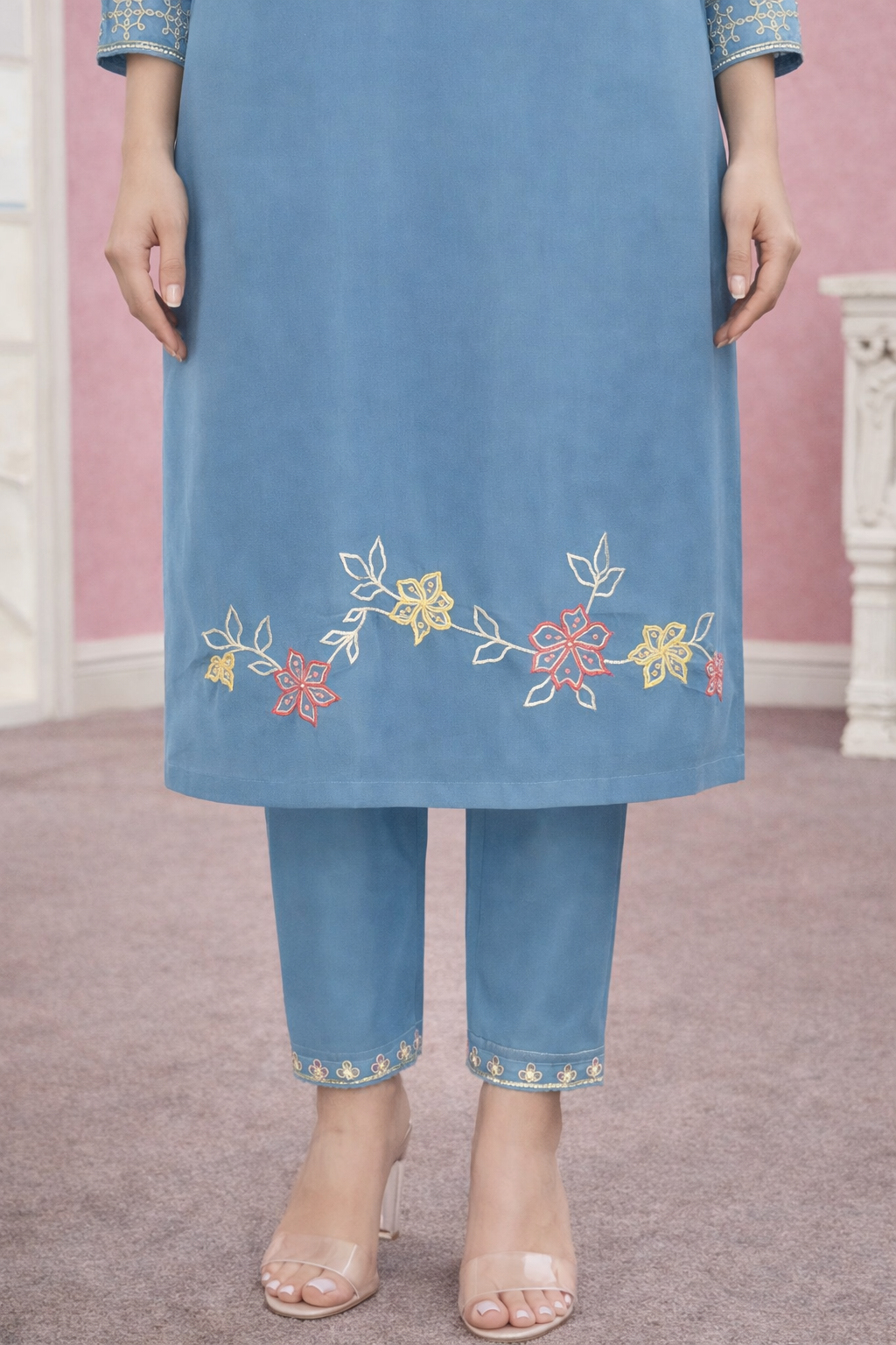 Yami Cadet Embroidered Suit Set