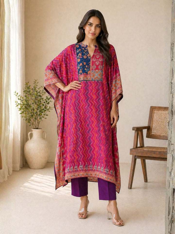 Maurya Ruby Premium Muslin Kaftan Pant Set