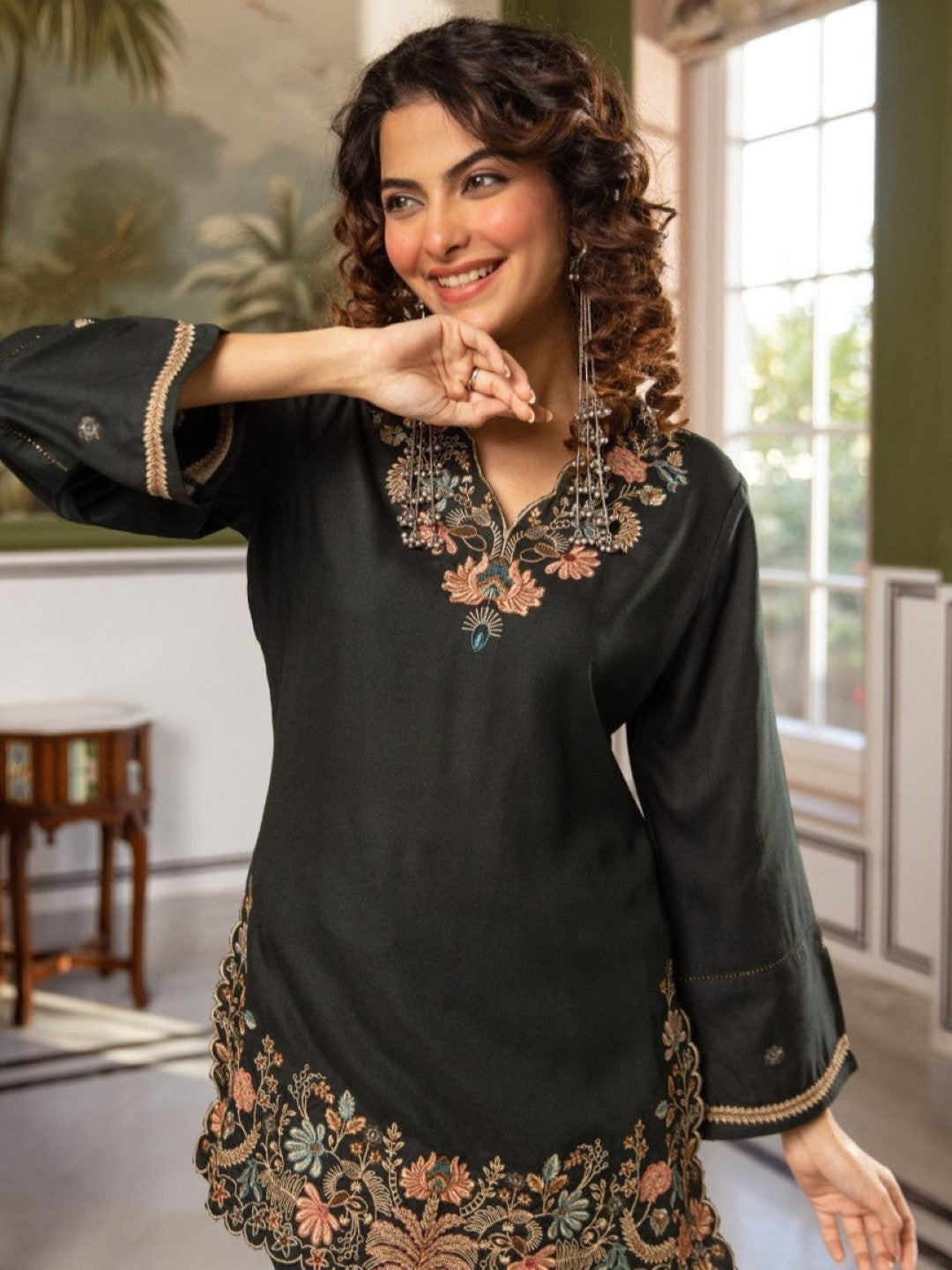 Karen Spruce Embroidery Cotton Co-ord Set
