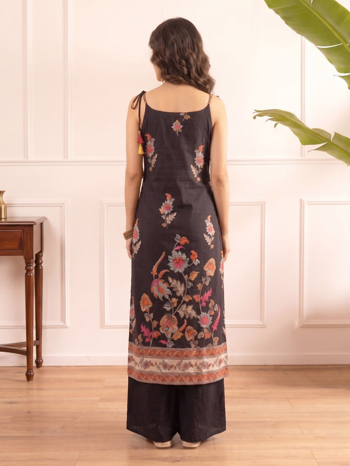 Karen obsidian cotton suit set