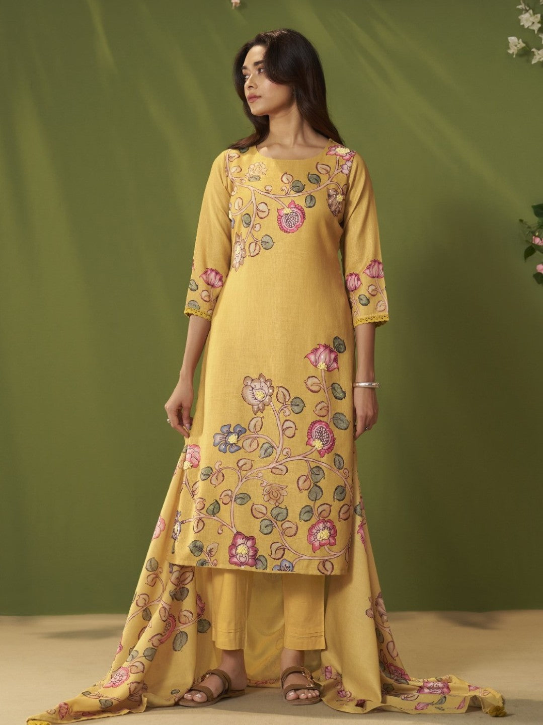 Itrh flax Cotton suit set