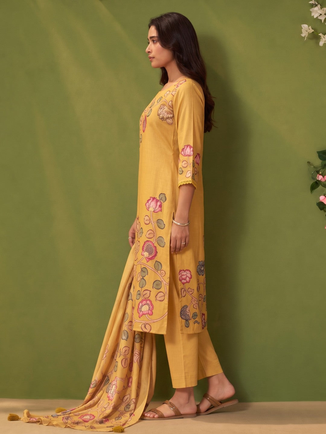 Itrh flax Cotton suit set