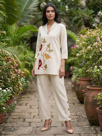 Sargi daisy embroidery co-ord set