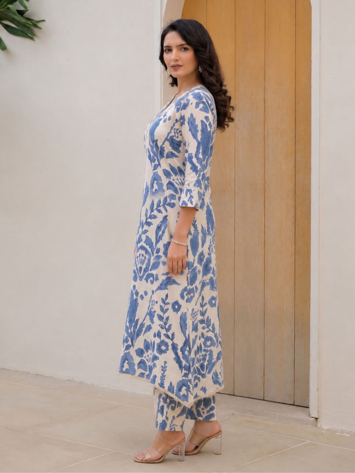 Mayri Prussian Cotton Co-ord Set