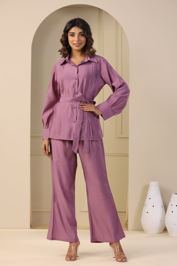 Sheril Purple Co-ord Set