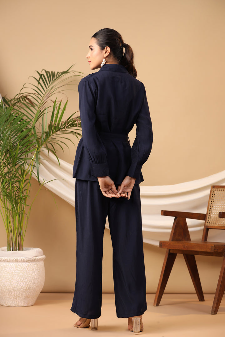 SHERIL NAVY  CO-ORD SET