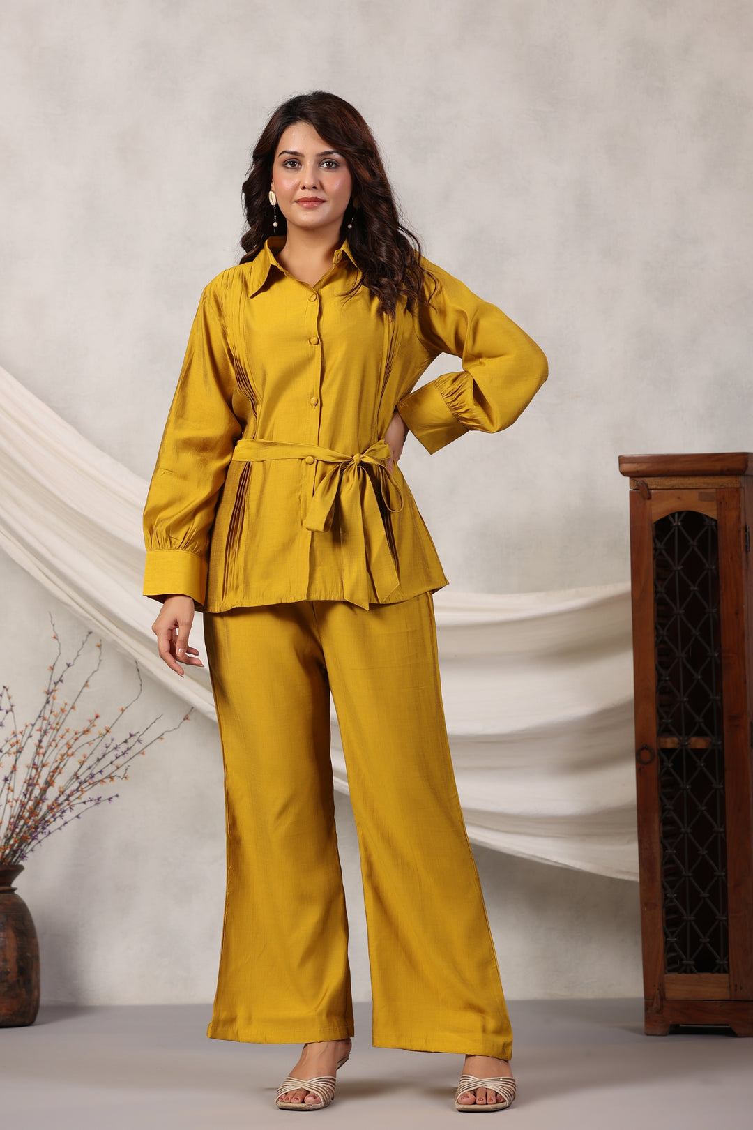 Sheril Mustard Co-ord Set