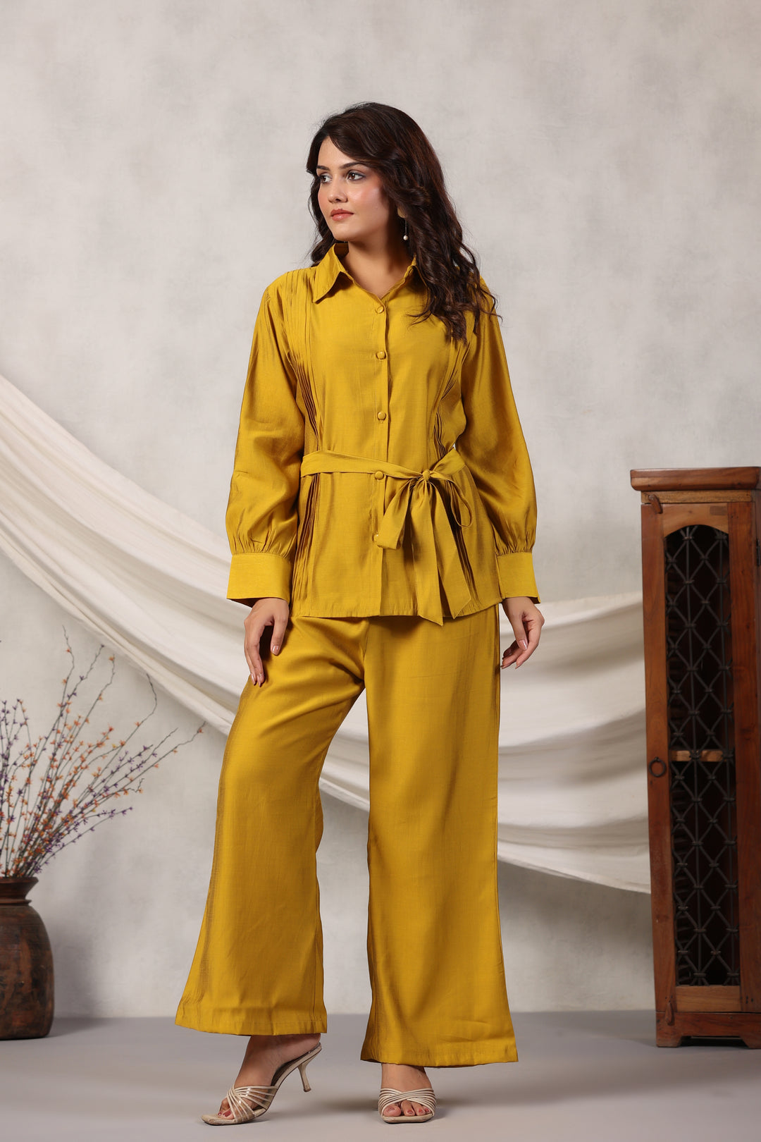 Sheril Mustard Co-ord Set