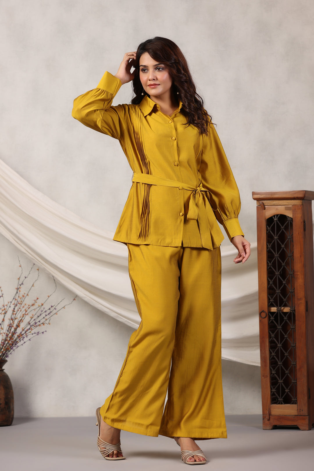 Sheril Mustard Co-ord Set