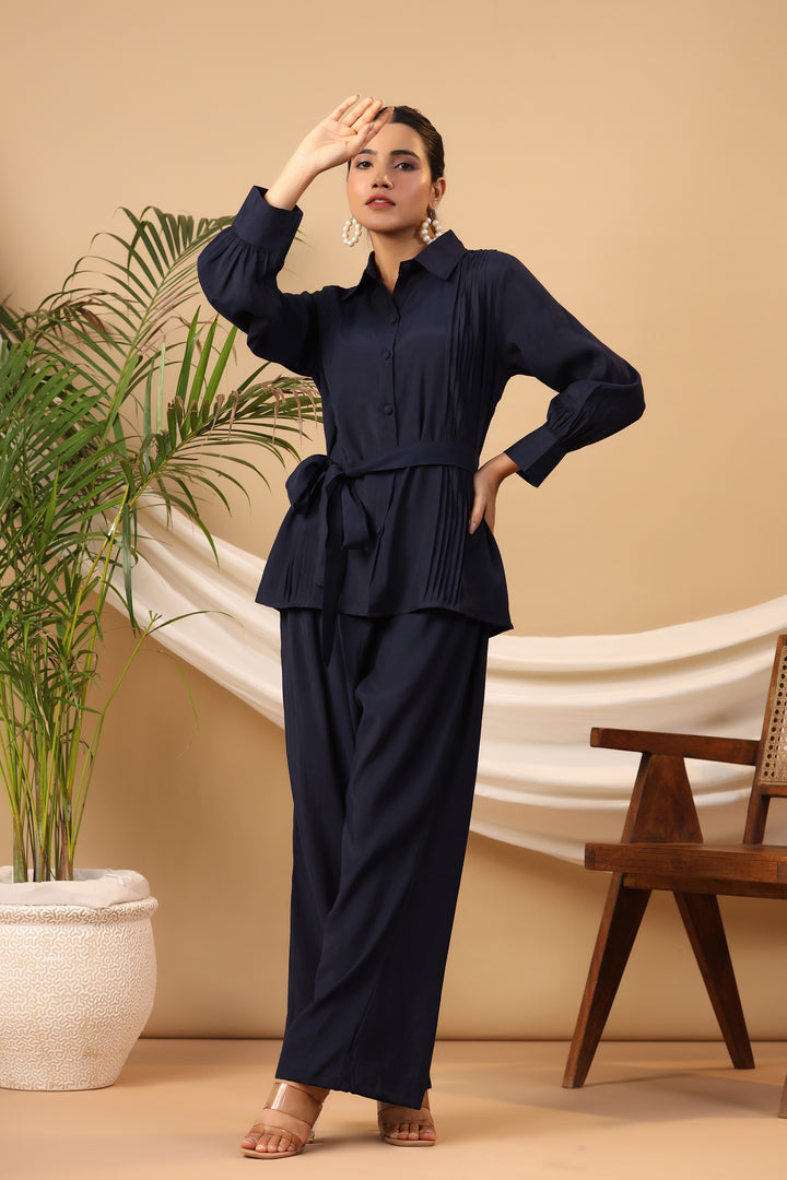 SHERIL NAVY  CO-ORD SET