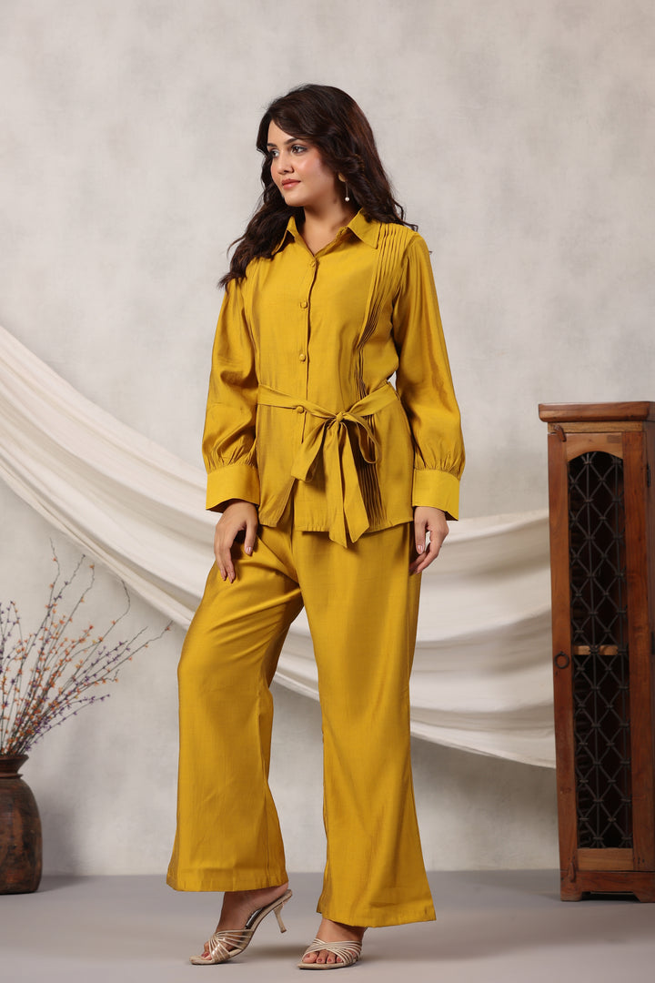 Sheril Mustard Co-ord Set