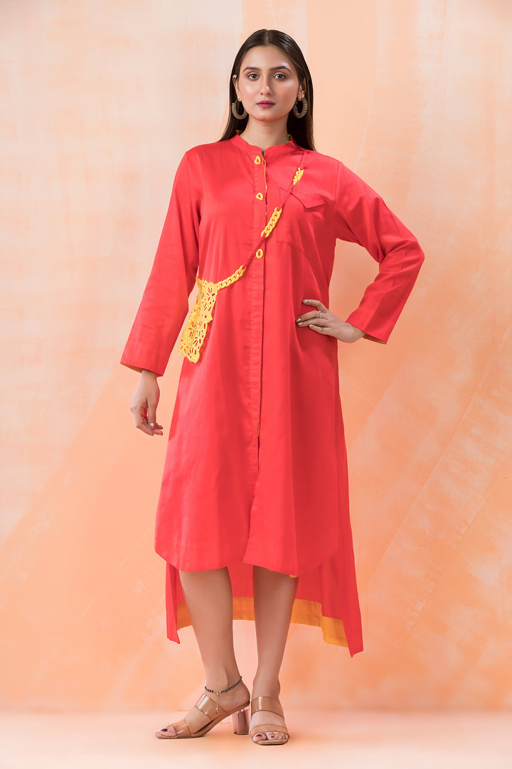 Niharika Apricot cotton Dress