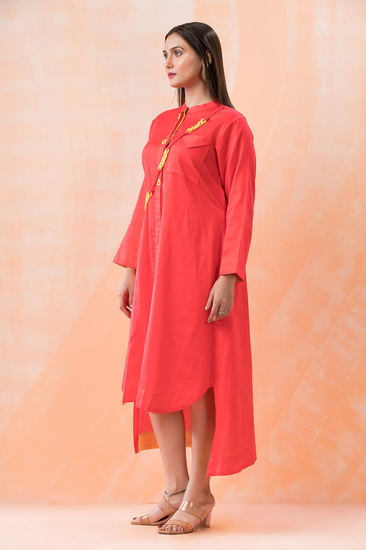 Niharika Apricot cotton Dress