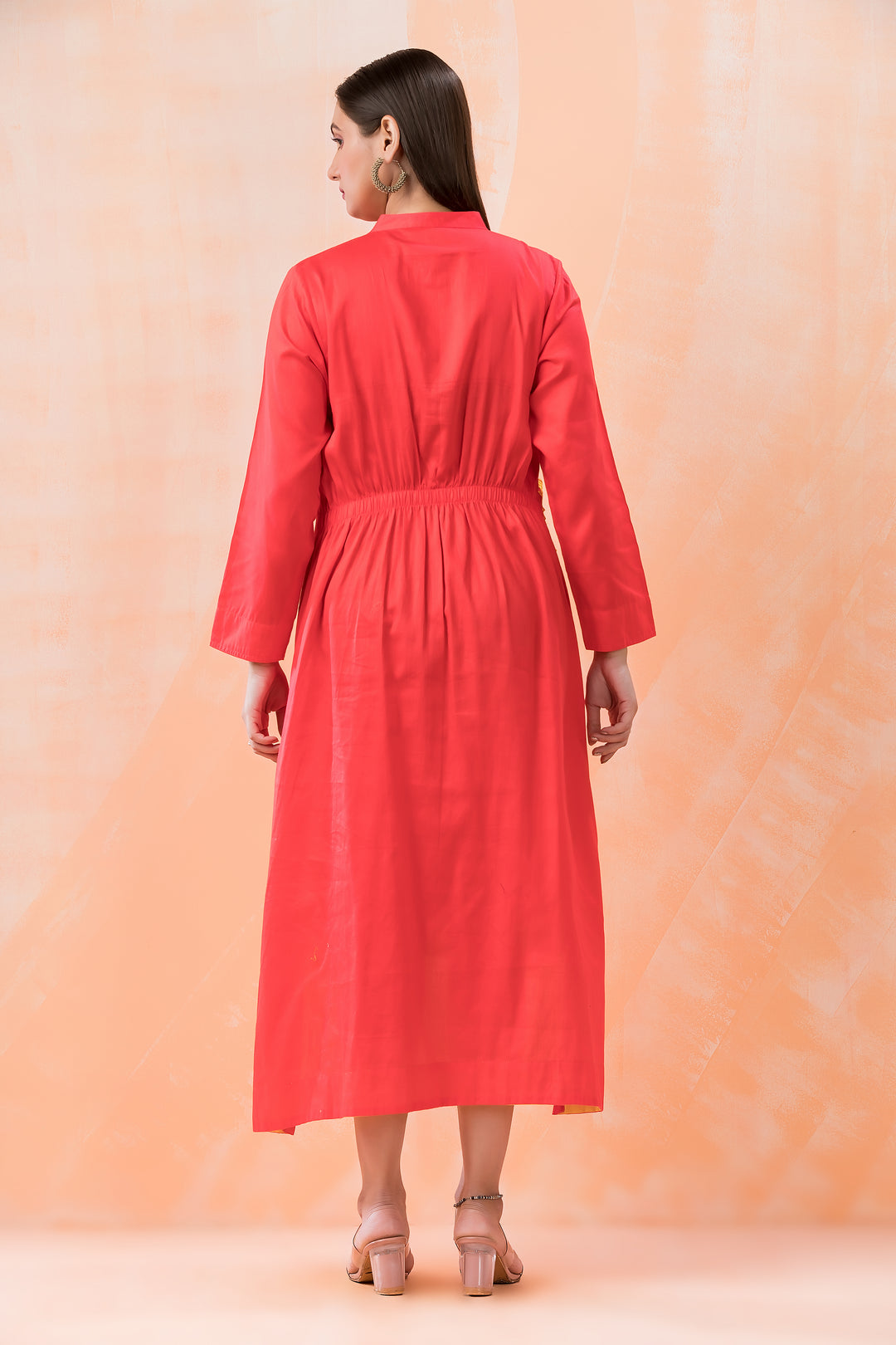 Niharika Apricot cotton Dress