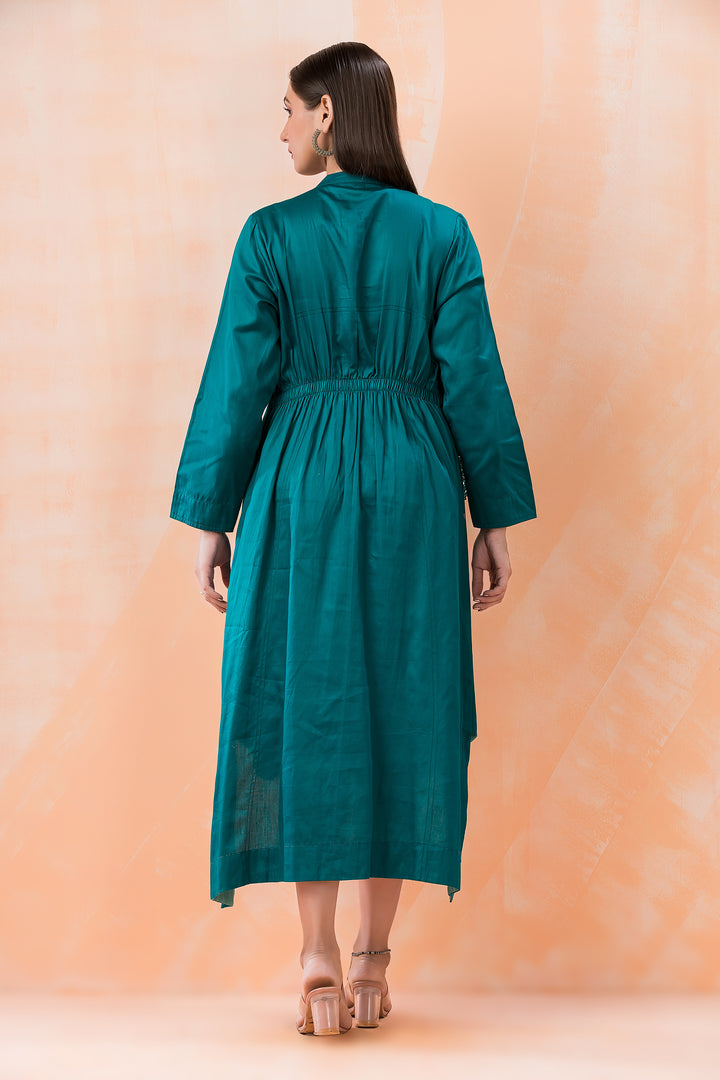 Niharika Teal Cotton Dress