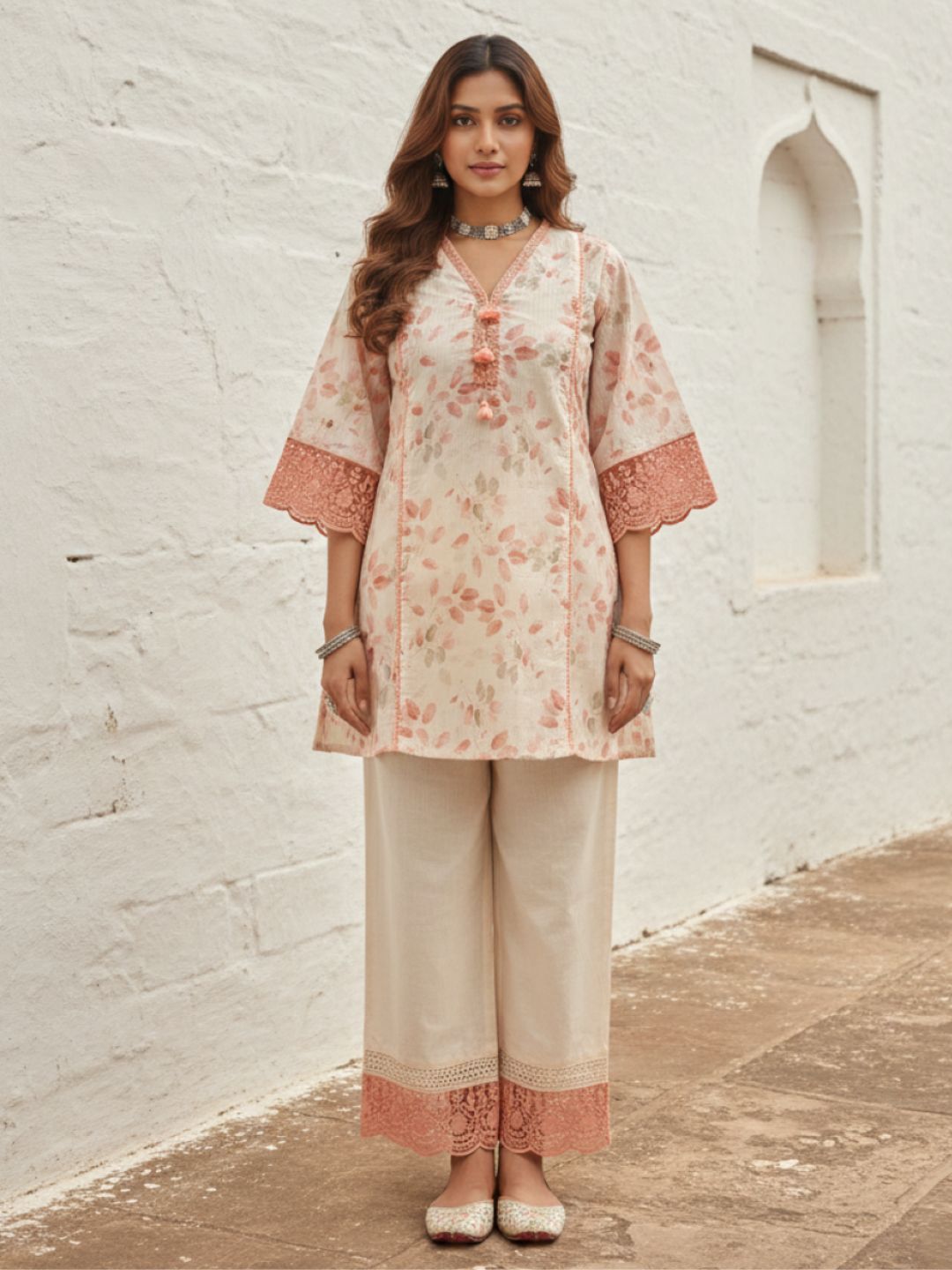Swades blossom cotton co-ord set
