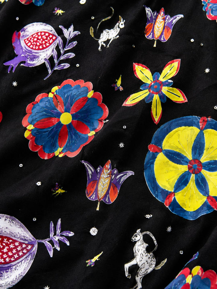 Karen Jet printed cotton suit set
