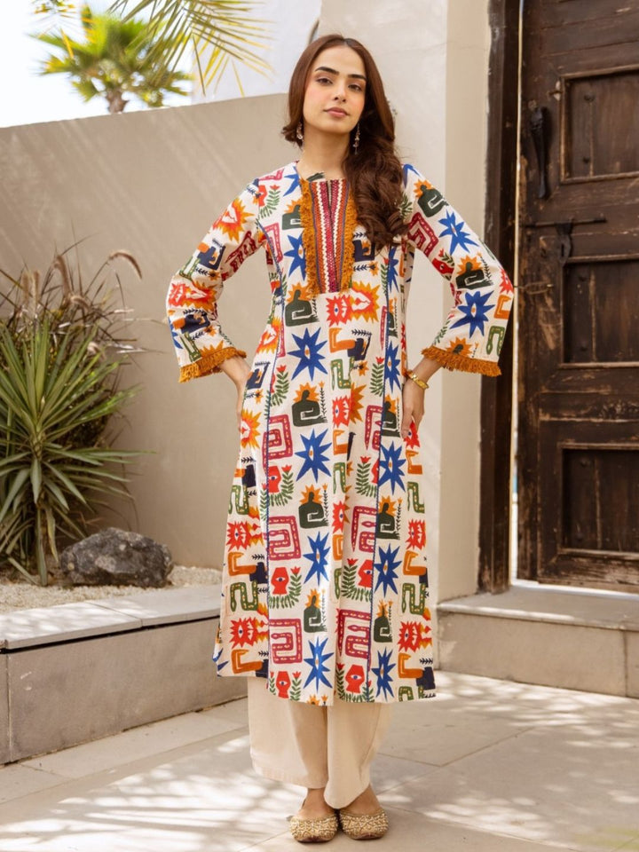 Karen Artsy cotton kurta pant set