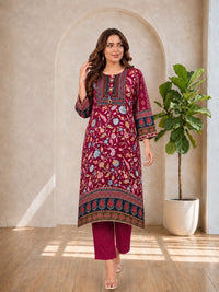 Maurya Rose Premium Muslin Kurta Set