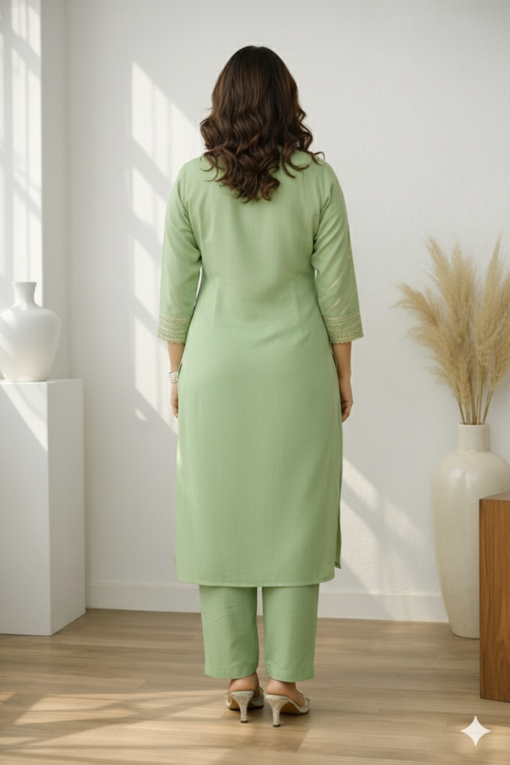 Palash Minty Full Work Suit Set
