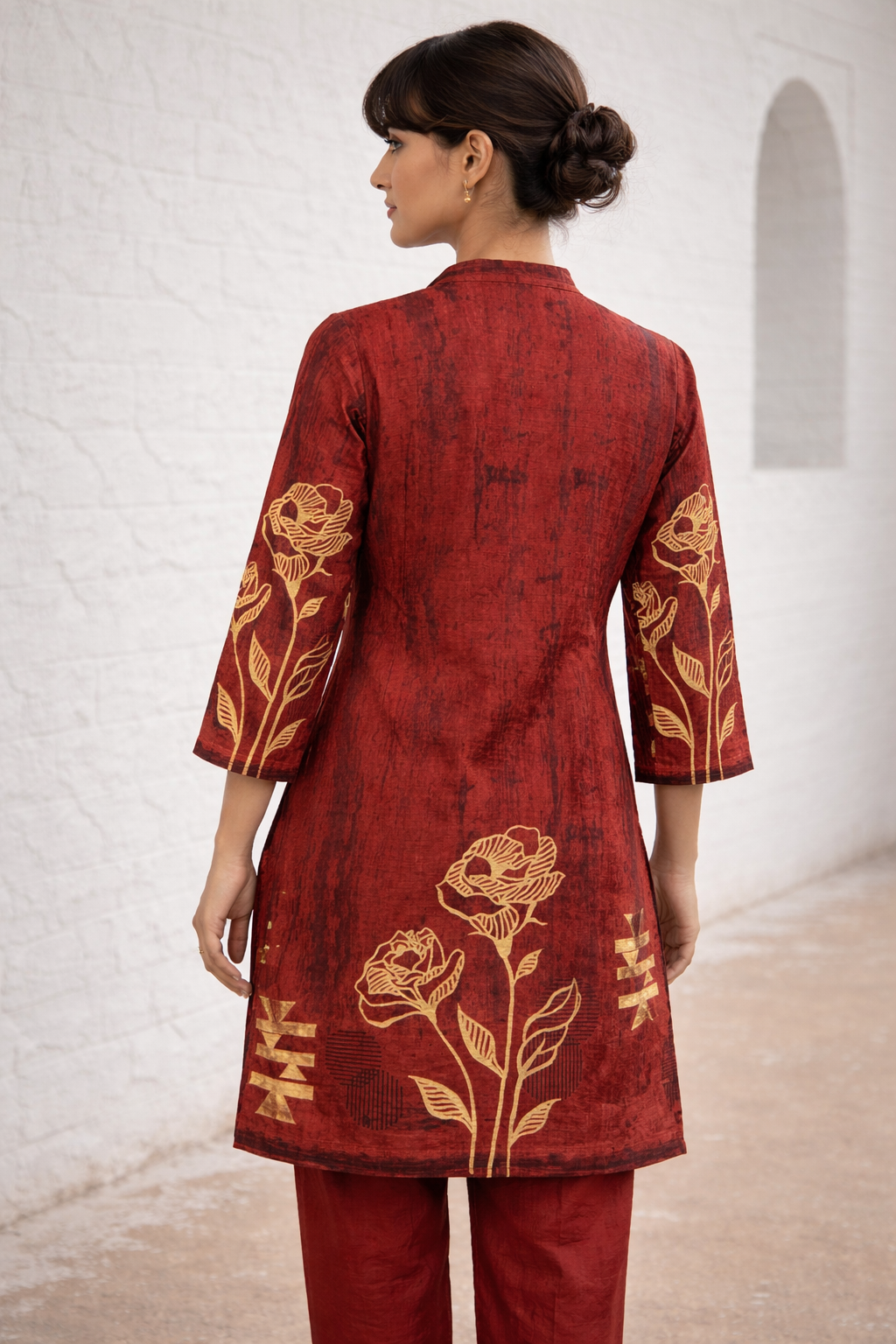 Swades Tangerine cotton co-ord set