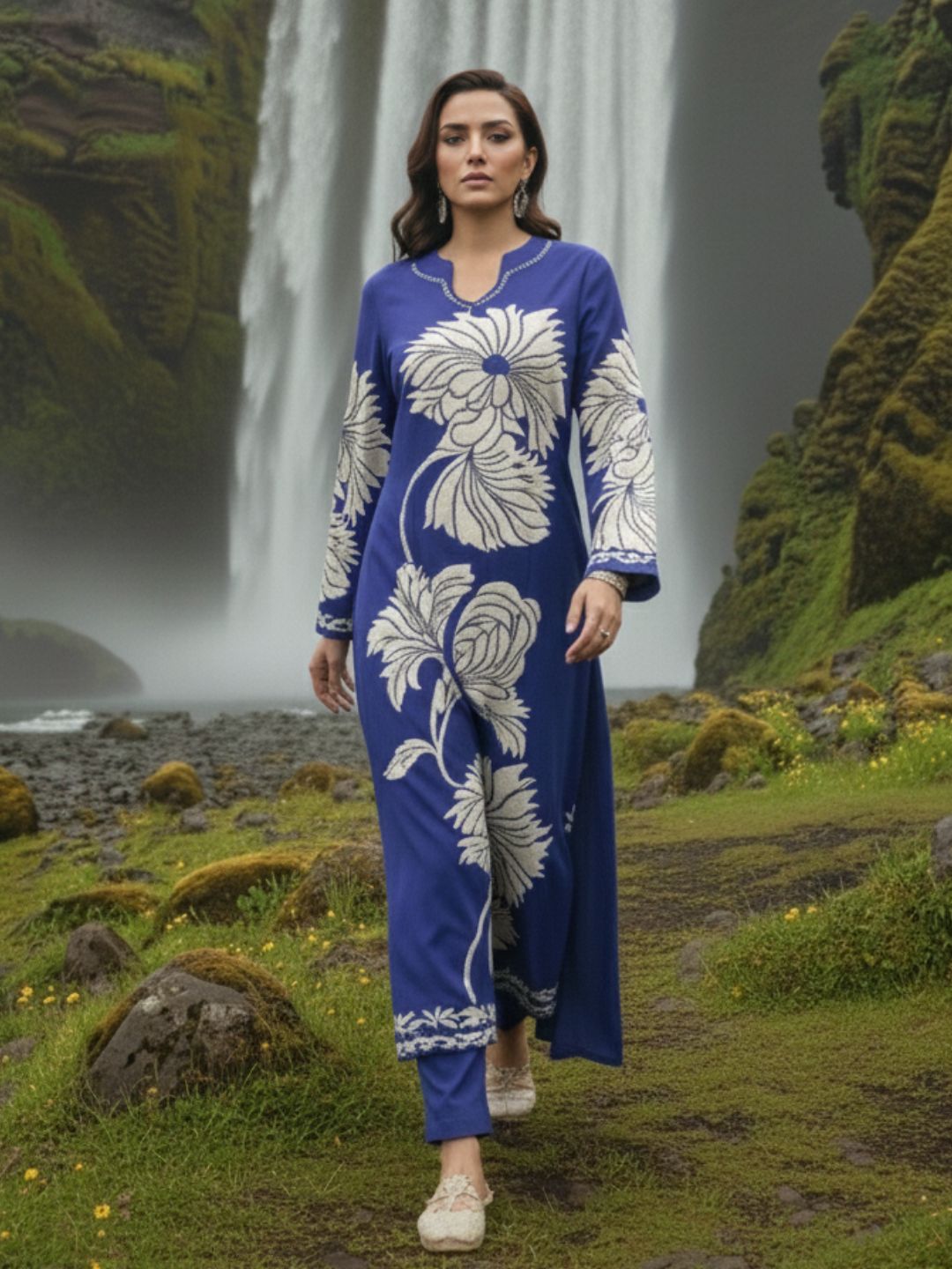 Bakul Spruce Digital Printed Kurta Pant Set