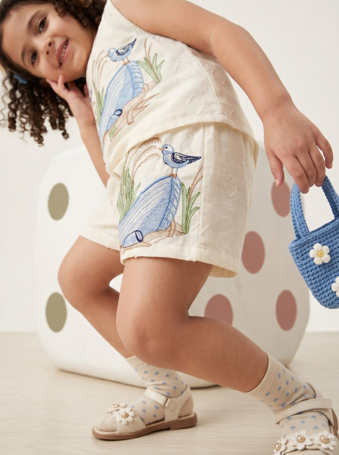 Joy ship embroidery cotton co-ord set